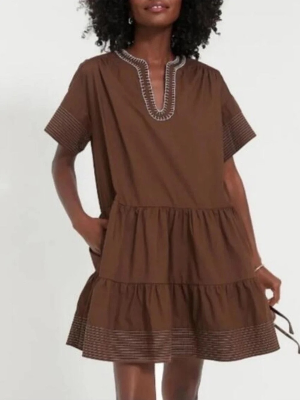 Tuckernuck Pomander Place Dress Women's Medium Kinsley Mocha Medium